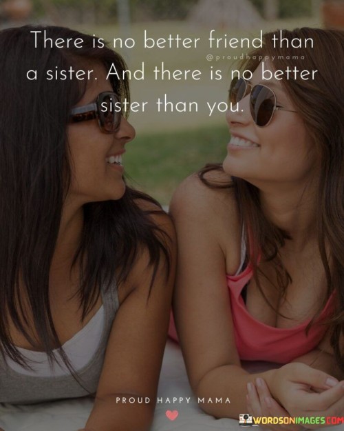 There Is No Better Friend Than A Sister And There Quotes