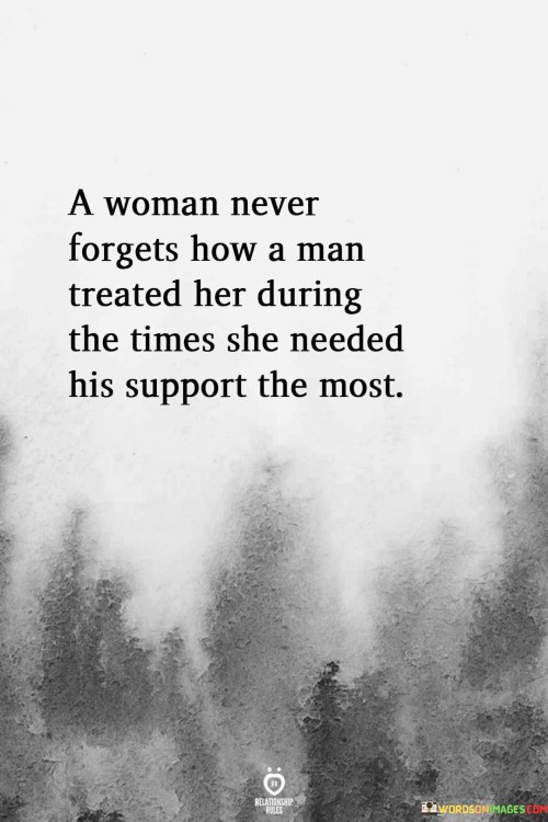 A Woman Never Forgets How A Man Quotes