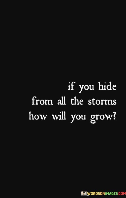 If You Hide From All The Stroms How Will Quotes