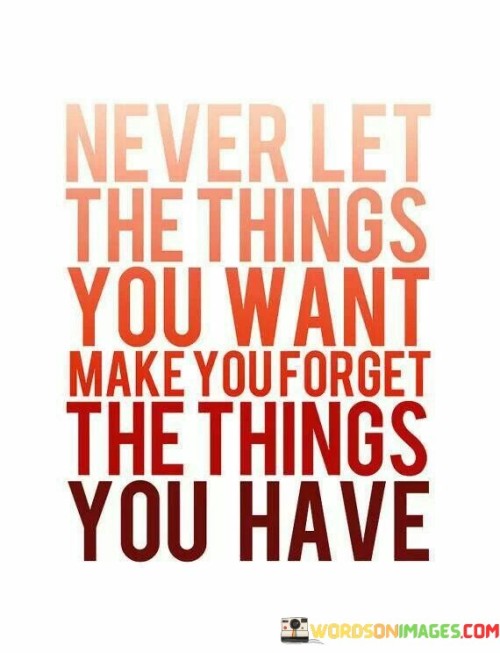 Never Let The Things You Want Make You Forget Quotes