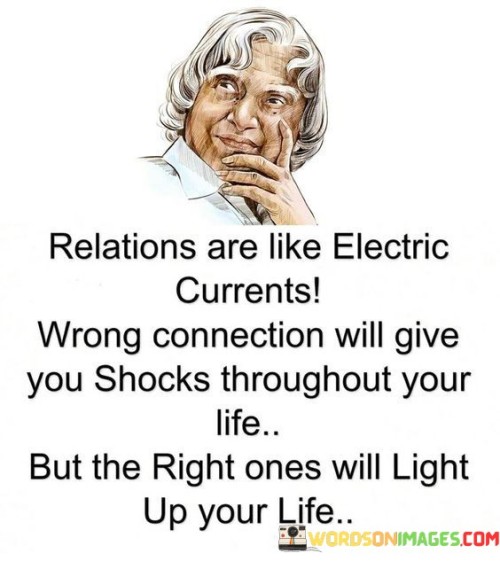 Realtions Are Like Electric Currents Wrong Connection Quotes