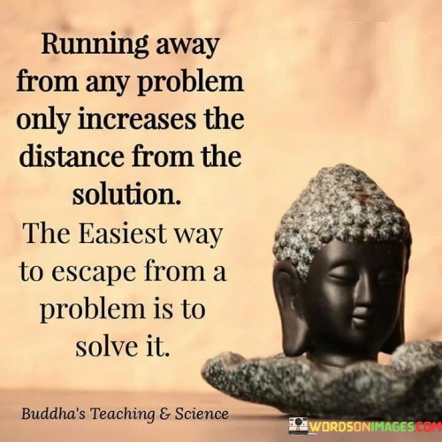 Running Away From Any Problem Only Increase Quotes