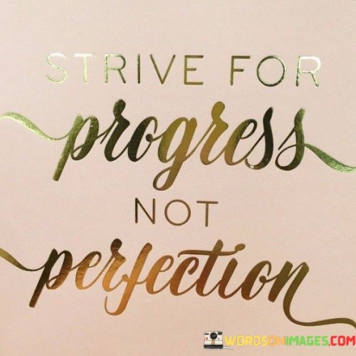 Strive For Progress Not Perjection Quotes