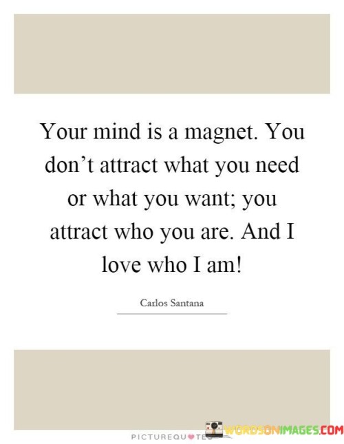 Your Mind Is A Magnet You Don't Attract What You Quotes