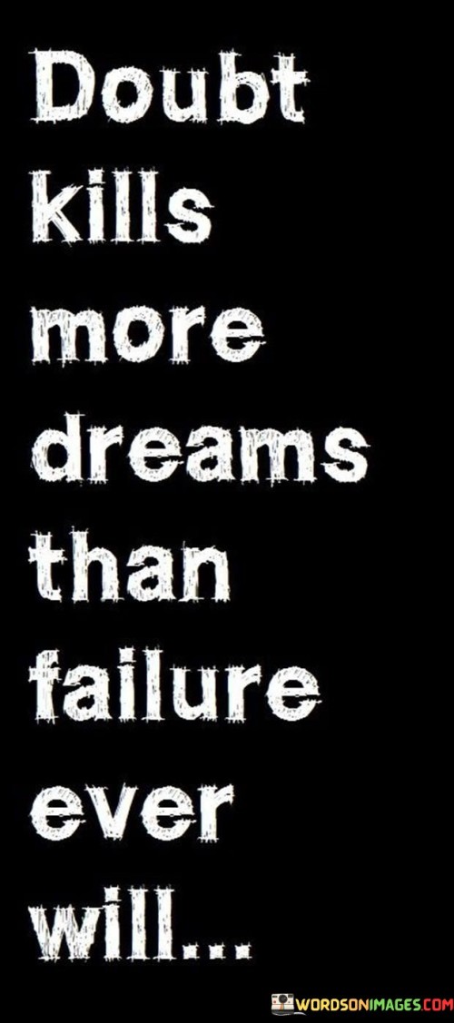 Doubt Kills More Dreams Than Failure Over Will Quotes