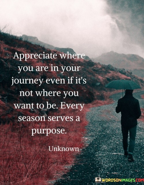 Appreciate Where You Are In Your Journey Quotes