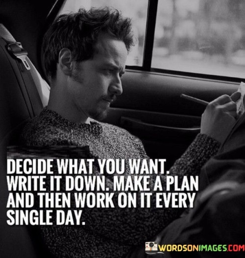 Decide What You Want Write It Down Quotes