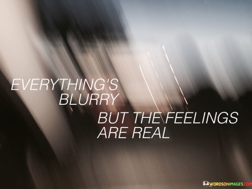 Everythings Blurry But The Feelings Are Real Quotes