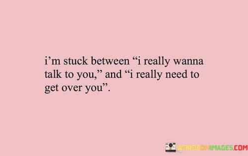 I'm Stuck Between I Really Wanna Talk To You And I Really Quotes