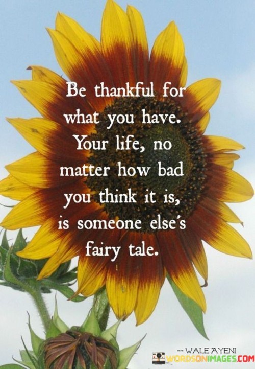 Be Thankful For What You Have Your Life Quotes