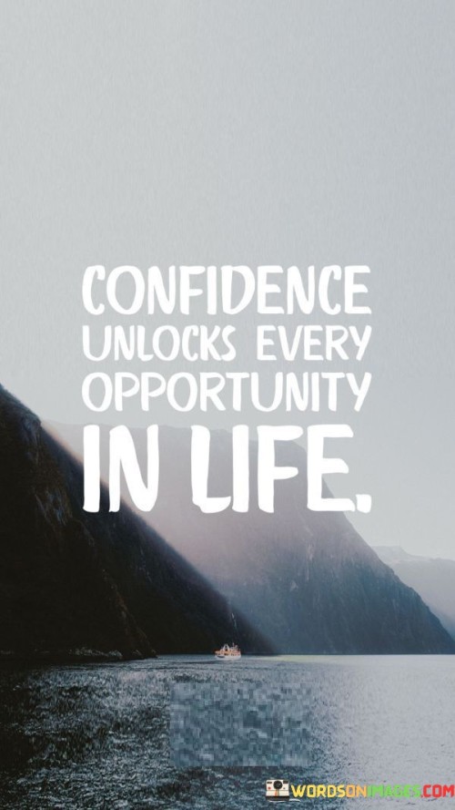 Confidence Unlocks Every Opportunity In Life Quotes