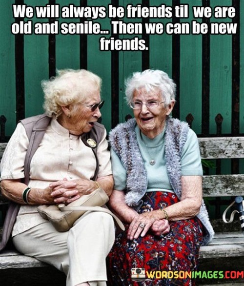 We Will Always Be Friends Til We Are Old And Senile Quotes