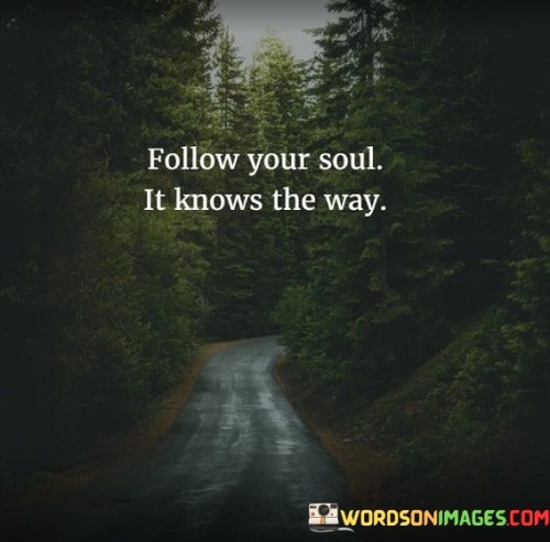 Follow Your Soul It Knows The Way Quotes