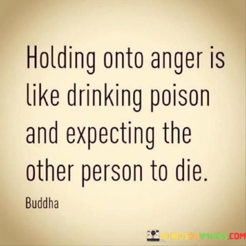 Holding Onto Anger Is Like Drinking Poison Quotes