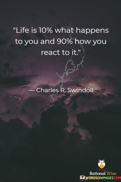 Life Is 10% What Happens To You And 90% How Quotes