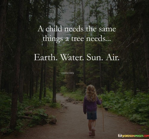 A Child Needs The Same Things Tree Needs Quotes
