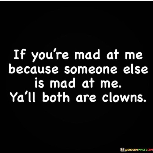 If You're Mad At Me Because Someone Else Is Mad At Me Quotes