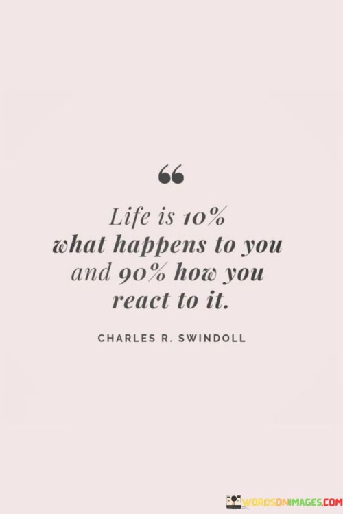 Life Is No What Happens To You And 99% How You Quotes