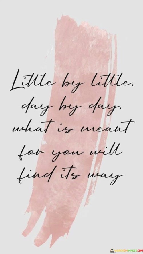 Little By Little Day By Day What Is Meant For You Will Quotes