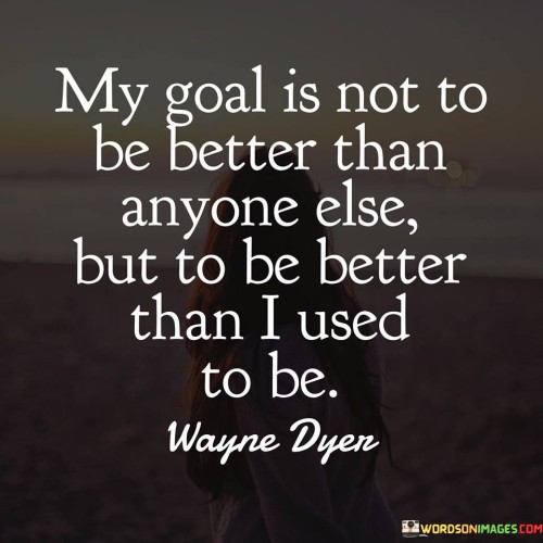 My Goal Is Not To Be Better Than Anyone Else Quotes