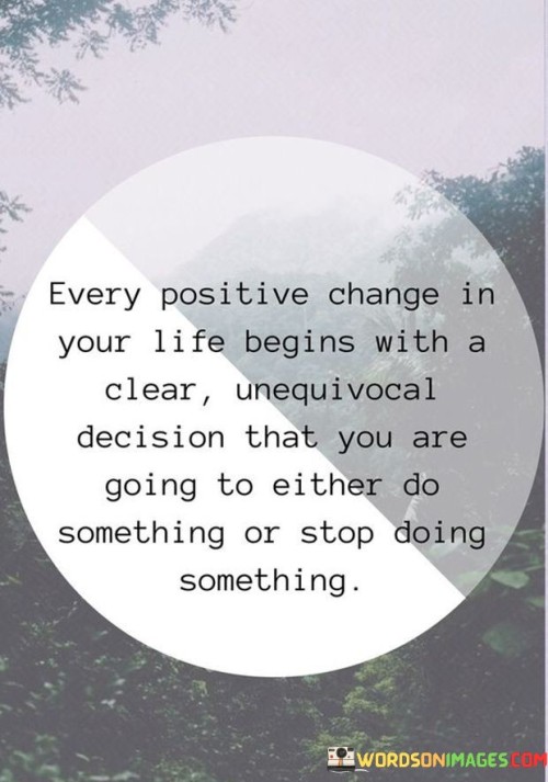 Every Positive Change In Your Life Begins With A Clear Quotes