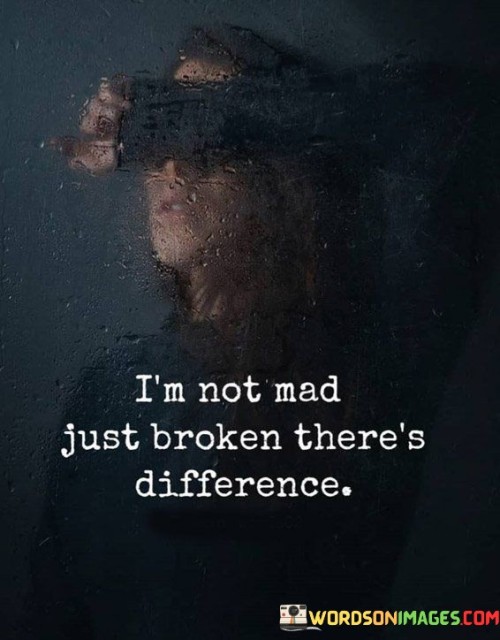I'm Not Mad Just Broken There's Difference Quotes