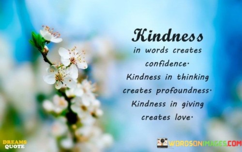 Kindness In Words Creates Confidence Quotes