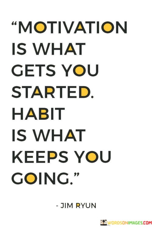 Motivation Is What Gets You Started Habit Is What Keeps You Going Quotes