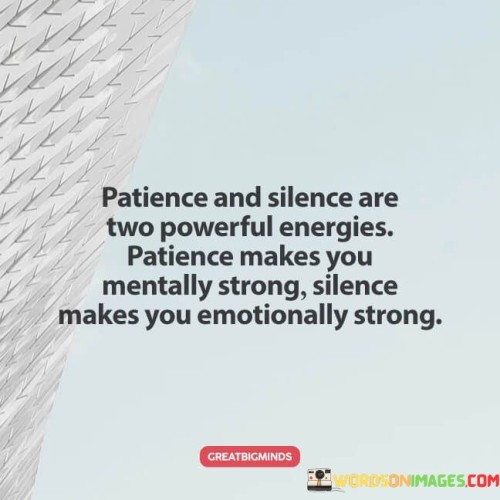 Patience And Silence Are Two Powerful Energies Quotes