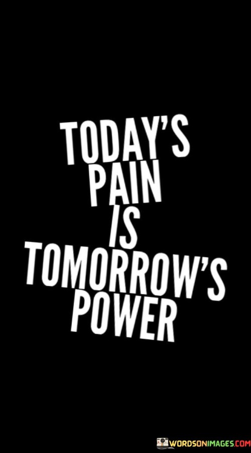 Today's Pain Is Tomorrow's Power Quotes