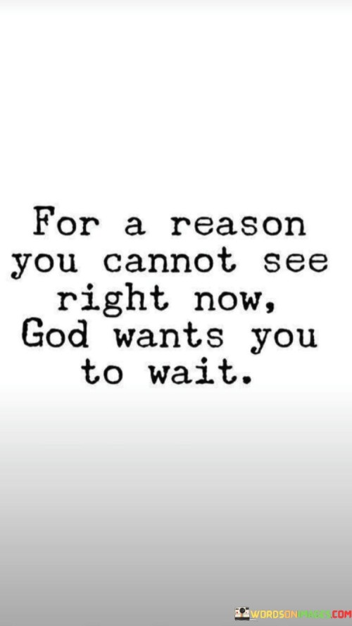 For A Reason You Cannot See Right Now Quotes