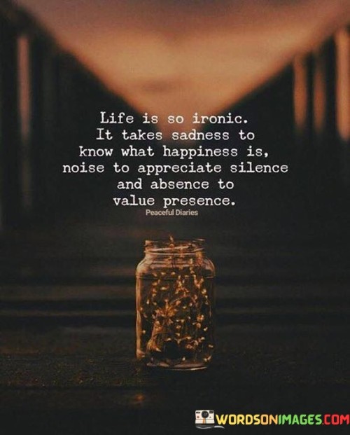 Life Is So Ironic It Takes Sadness Quotes