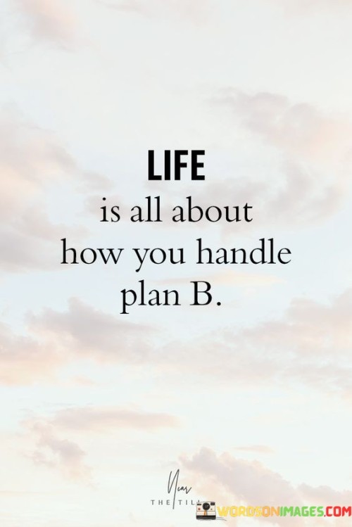 Life Is All About How You Handle Plan B Quotes