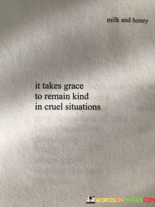 It Takes Grace To Remain Kind In Cruel Situations Quotes