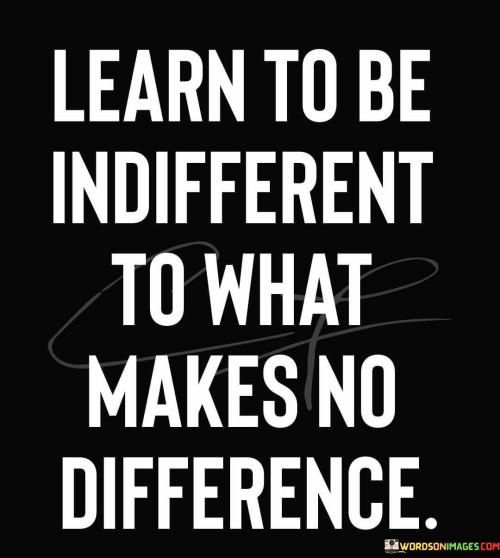 Learn To Be Indiffrent To What Makes No Difference Quotes