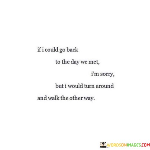 If I Could Go Back To The Day We Meet I'm Sorry But Quotes