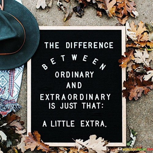 The Difference Between Ordinary And Extraordinary Is Just That Quotes