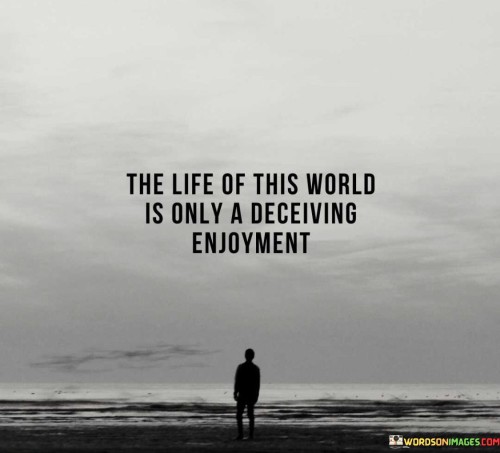 The Life Of This World Is Only A Deceiving Enjoyment Quotes