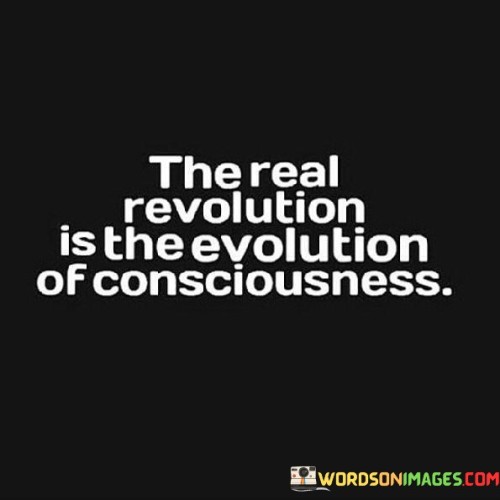 The Real Revolation Is The Evolution Of Consciousness Quotes