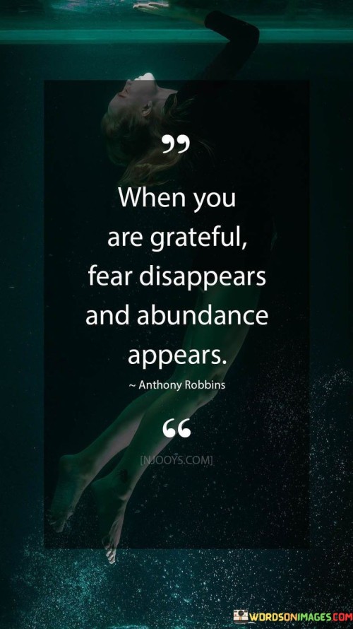 When You Are Grateful Fear Disappears And Quotes