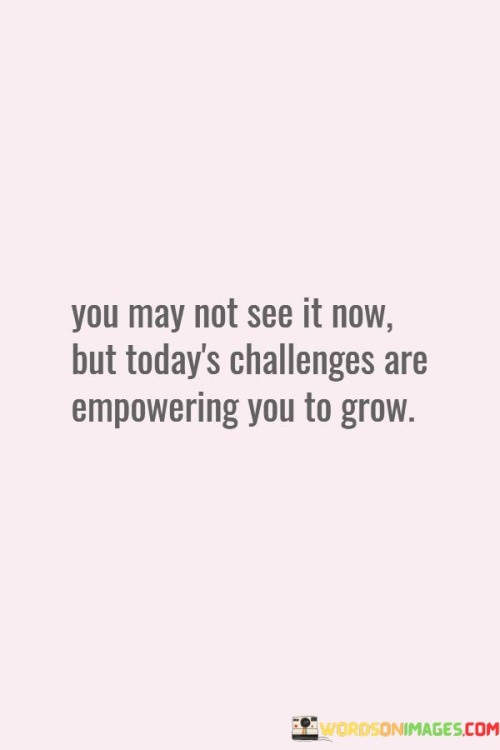 You May Not See It Now But Today's Challenges Quotes