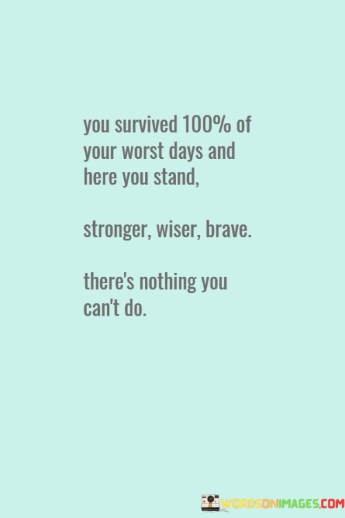 You Survived 100% Of Your Worst Days Quotes