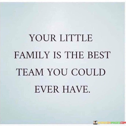 Your Little Family Is The Best Team You Quotes