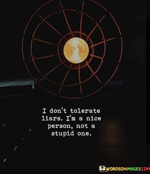 I Don't Tolerate Liars I'm A Nice Quotes