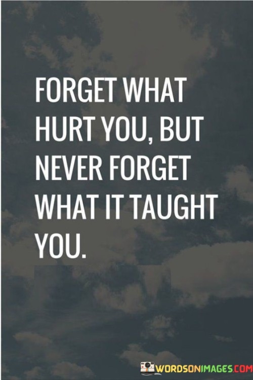 Forget What Hurt You But Never Forget What Quotes