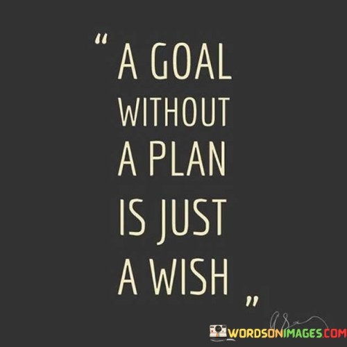 A Goal Without A Plan Is Just A Wish Quotes