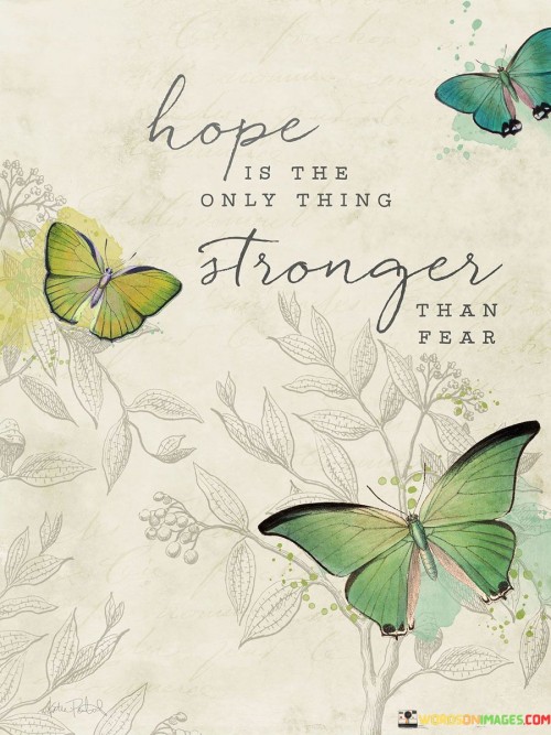 Hope Is The Only Thing Stronger Than Fear Quotes