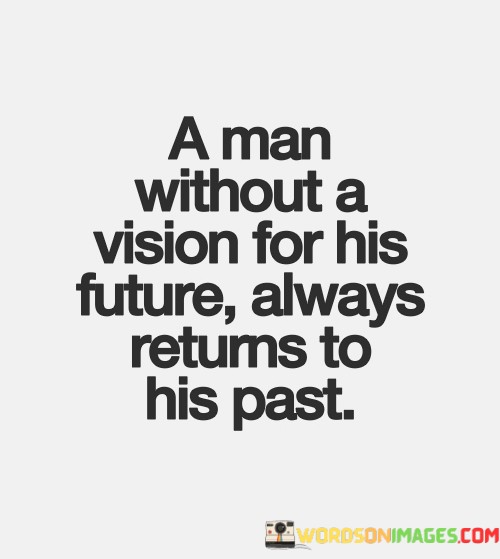 A Man Without For His Future Always Returns To His Past Quotes