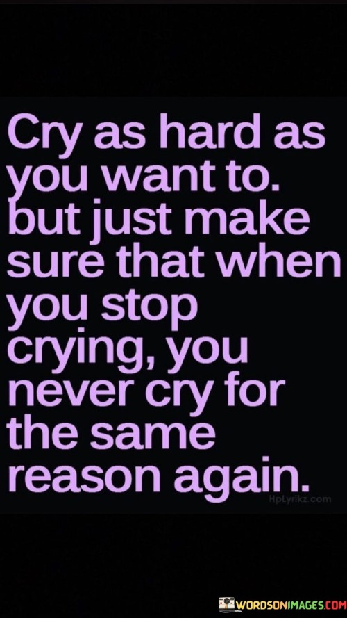 Cry As Hard As You Want To But Just Make Sure That When You Stop Quotes