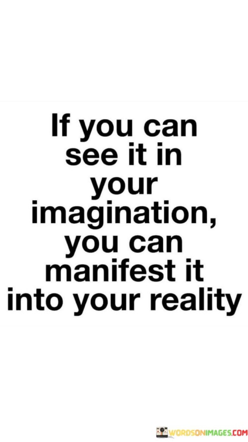 If You Can See It In Your Imagination You Can Manifest Into Quotes